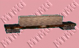 Flat Car with Wooden Box